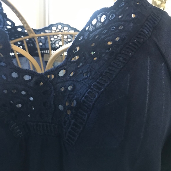 Navy Blue Blouse - Picture 2 of 3